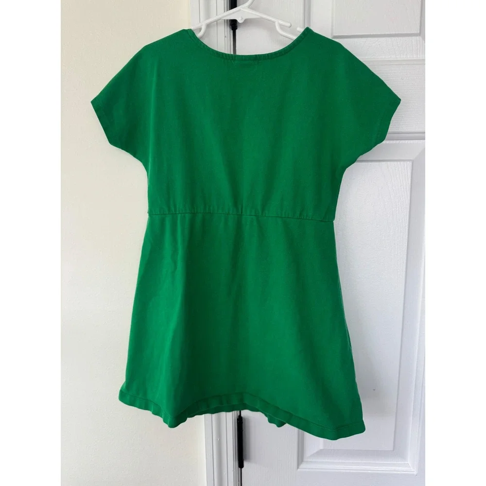 Hanna Andersson Girls Green Mermaid Heart Cotton Knit Empire Waist Dress US‎ 5